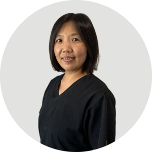 Professional headshot portrait of Carol Gu, a female Registered Massage Therapist in Ajax.