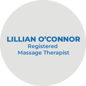 Graphic placeholder profile badge for Lillian O'Connor, Registered Massage Therapist.